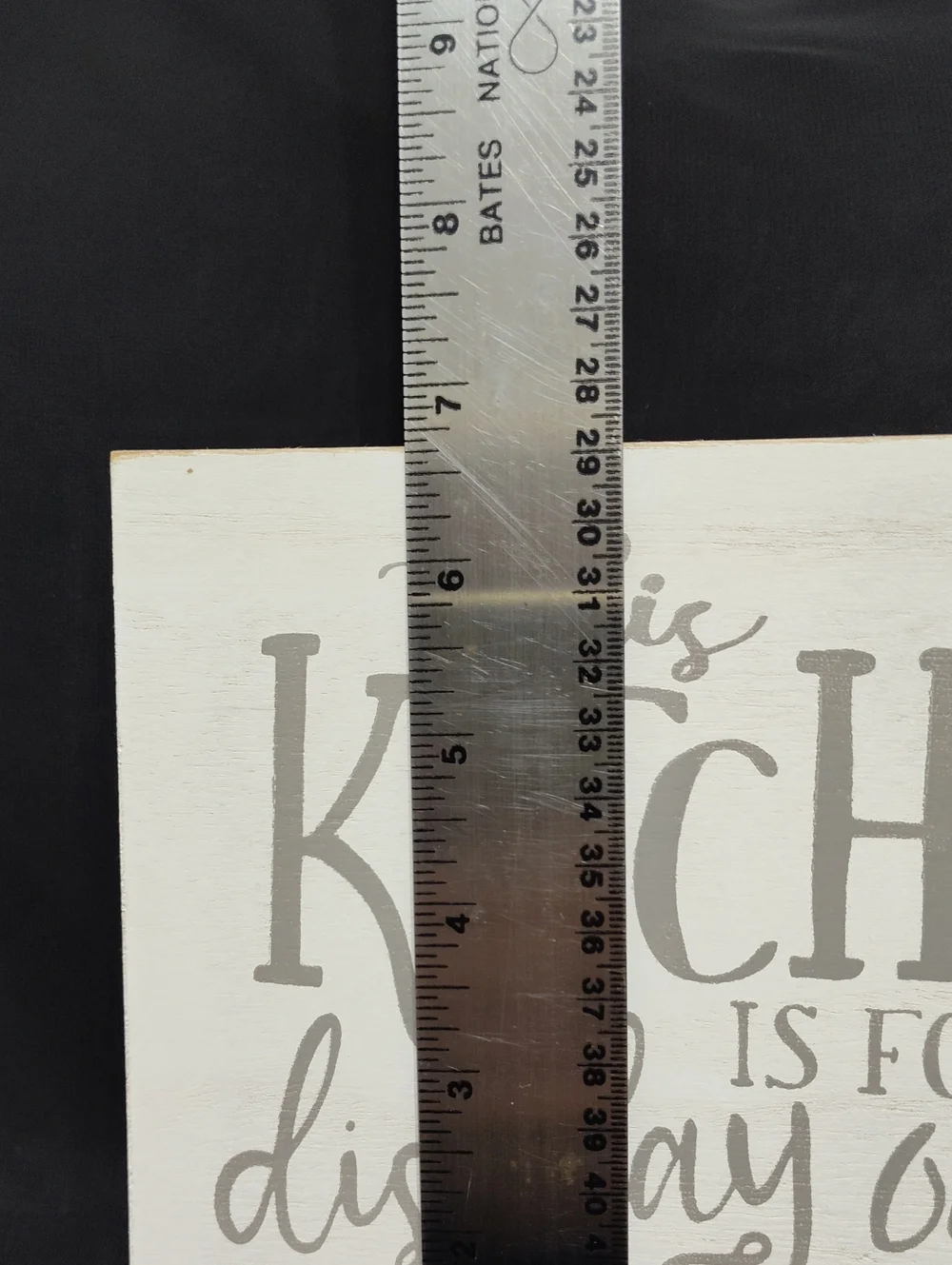 Hobby Lobby White Wooden Kitchen Sign w/Gray Script